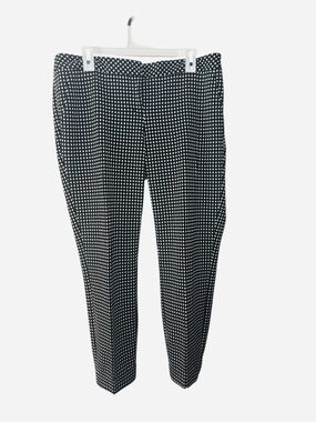 Express Black and White Geometric Check Pants